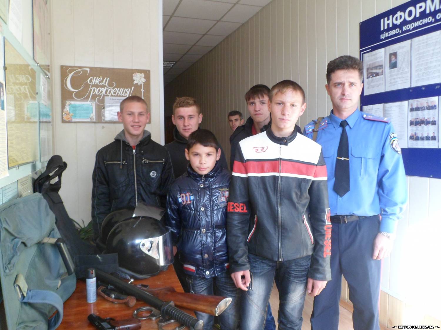 Юні спортсмени з Котовської школи-інтернату познайомились з роботою міліціонерів